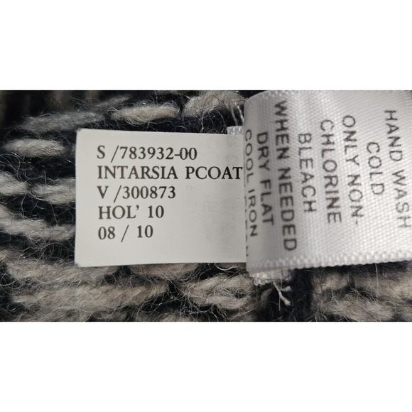 Banana Republic Navy & White Fair Isle Alpaca Blend Cardigan Sweater Size Small - Picture 8 of 10